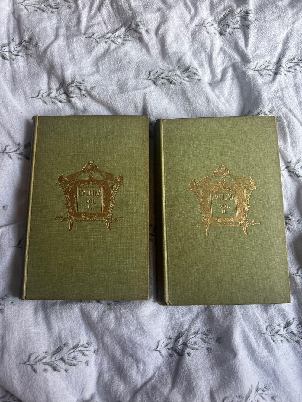 Antique book Evelina Frances Burney 2 volume set J. M. Dent 1894